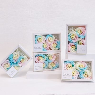 Rainbow Rose Soap Set Of 5